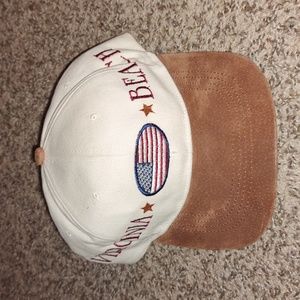 Virginia Beach Embroidery Flag Suede Visor Snapback Baseball Cap Hat